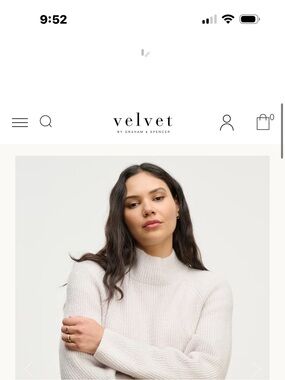 Velvet cream Ribbed Knit Sweater --medium